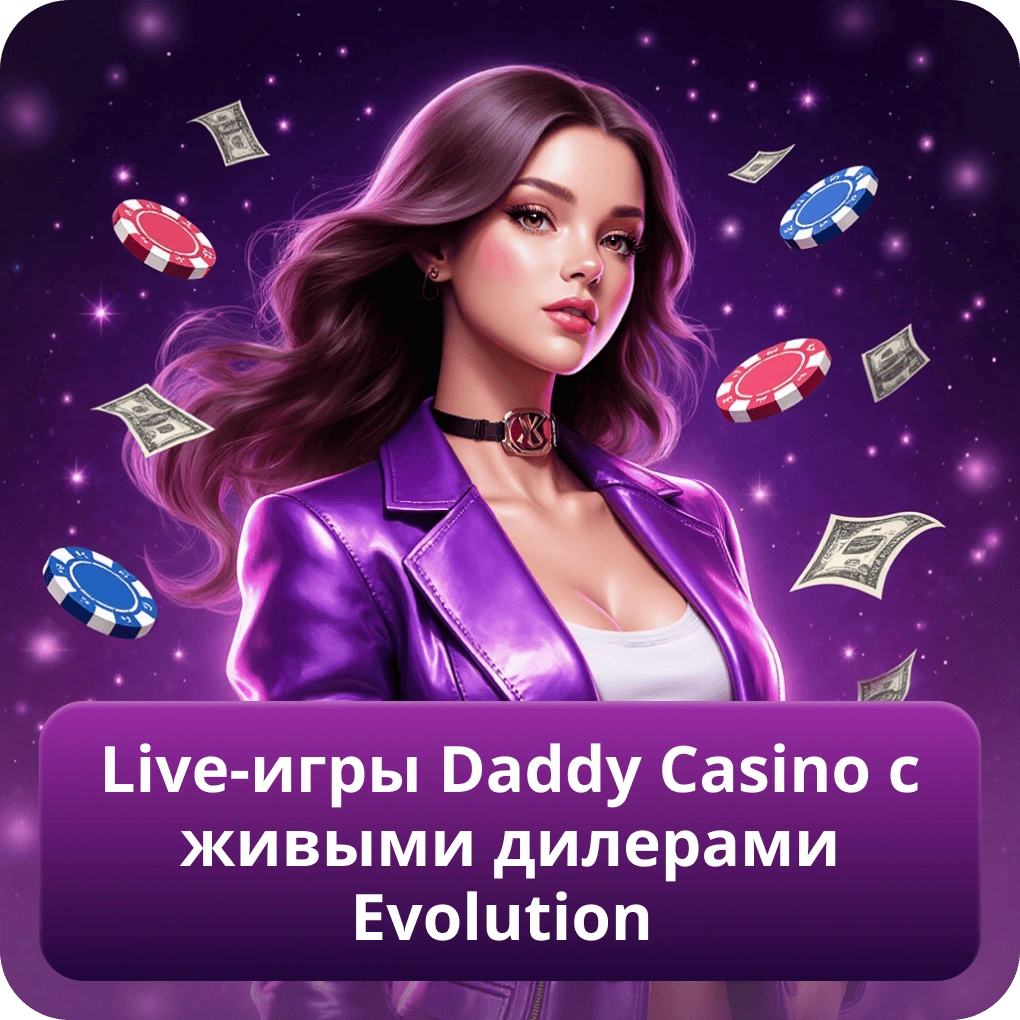 Live-игры Daddy Casino с живыми дилерами Evolution